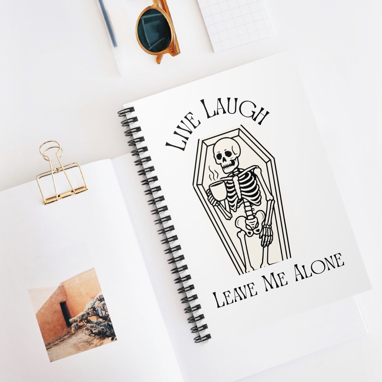 Funny Skeleton Spiral Notebook
